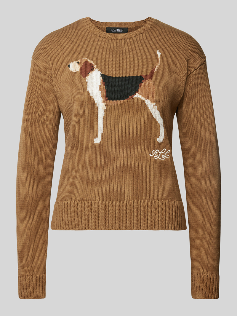 Lauren Ralph Lauren Gebreide pullover met motiefstitching, model 'RIEDNEE''