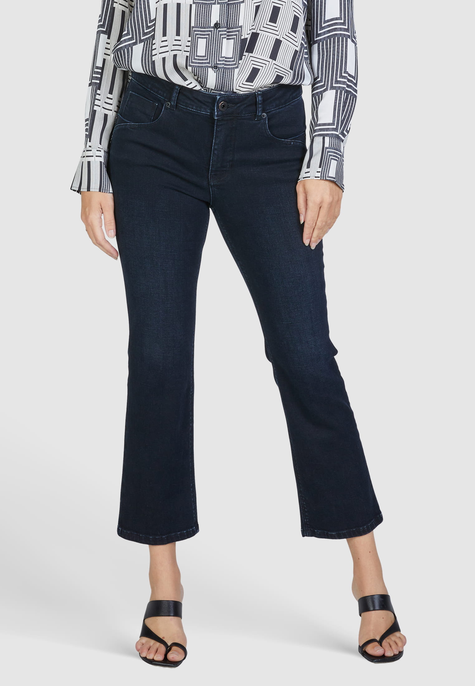 MARC AUREL Cropped Flared Jeans