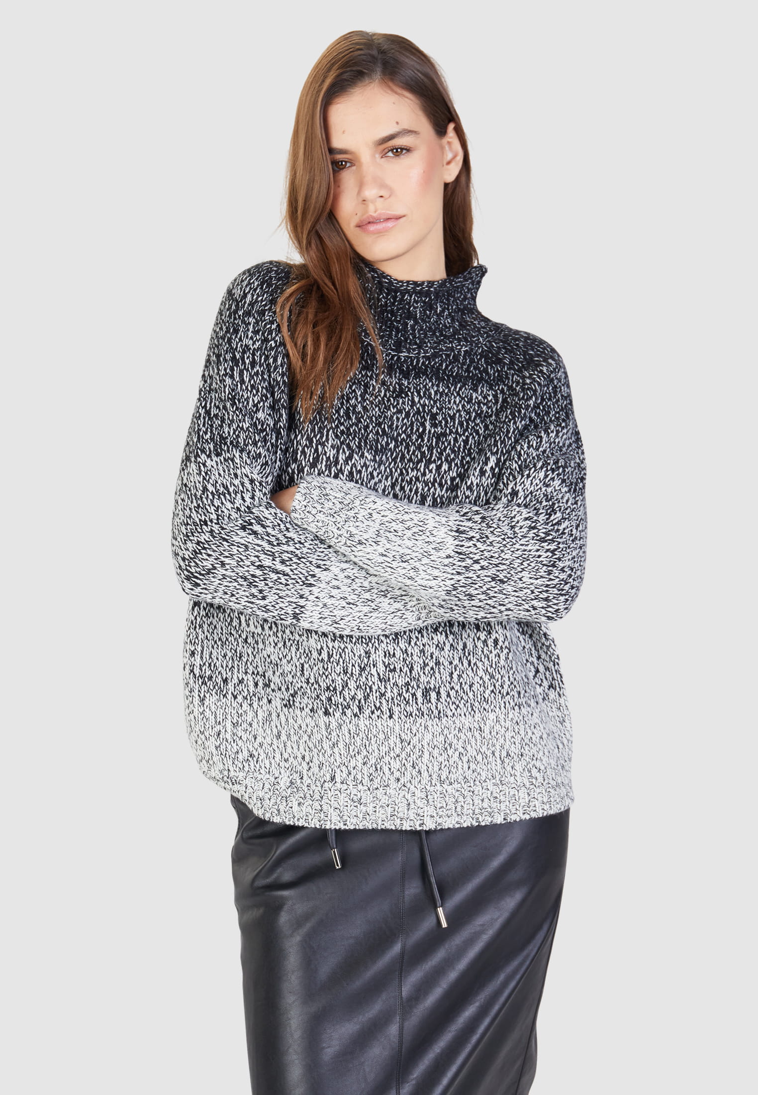 MARC AUREL Turtleneck-Pullover mit Farbverlauf