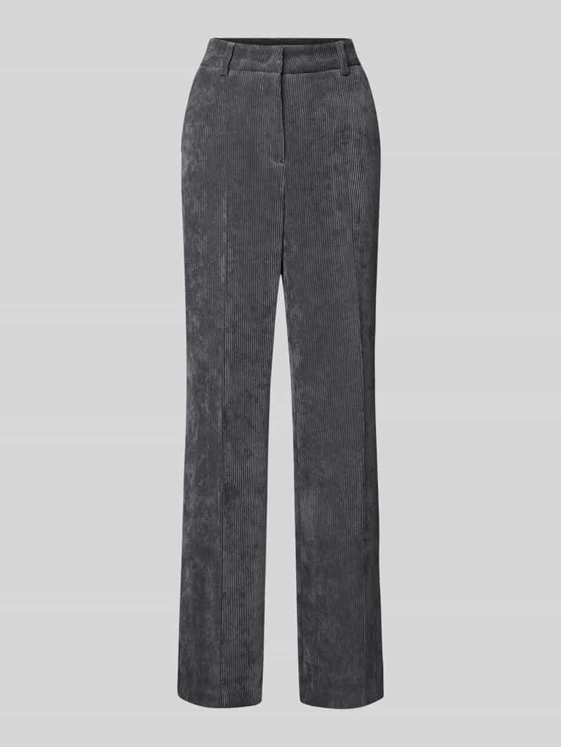 CAMBIO Wide leg corduroy broek met riemlussen