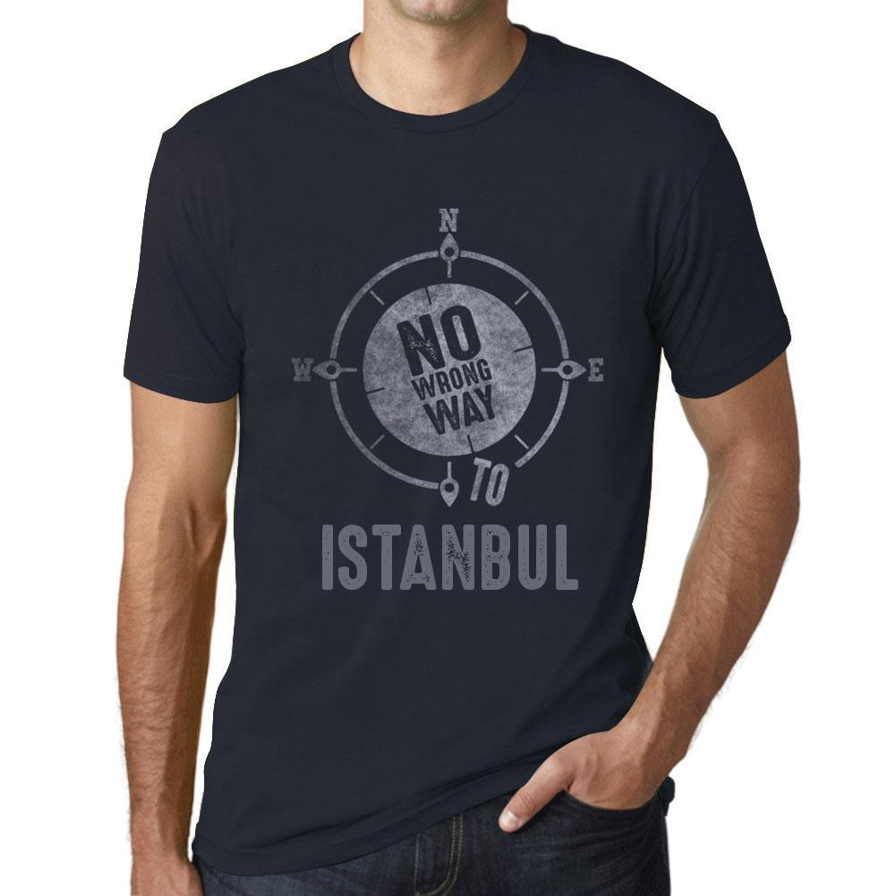 Ultrabasic Vintage T-shirt voor heren Grafisch T-shirt Geen verkeerde manier Istanbul Marine