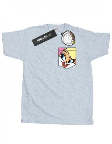 Looney Tunes Heren Lola Bunny Face T-shirt met nepzak