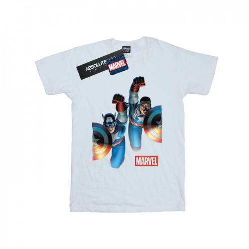 Marvel Heren Falcon en Captain America naast elkaar T-shirt