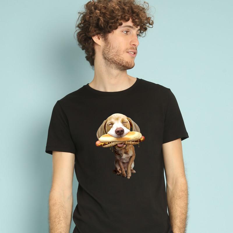 Le Roi du Tshirt Heren T-shirt - HOTDOG