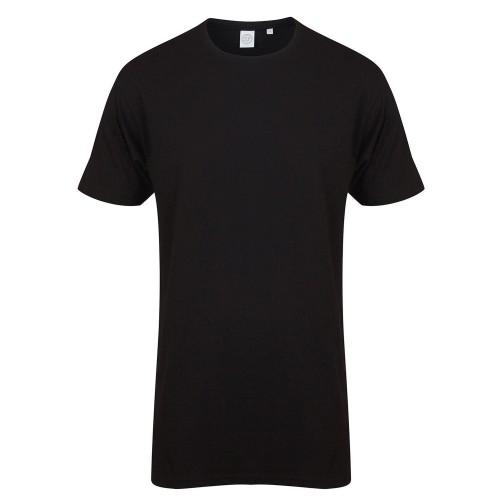 SF Men SF Heren heren longline T-shirt met gedimde zoom