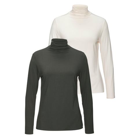 Lascana Shirt met staande kraag (set, 2-delig)