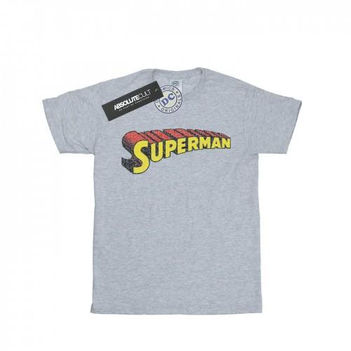 DC Comics Heren Superman Telescopisch Crackle Logo T-shirt