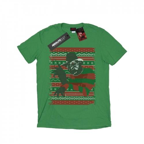 Pertemba FR - Apparel Een nachtmerrie op Elm Street Heren Kerst Fair Isle T-shirt