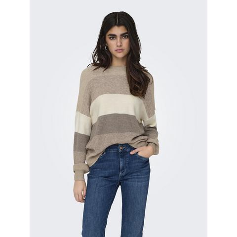 Only Gebreide trui ONLATIA L/S STRIPE PULLOVER KNT NOOS