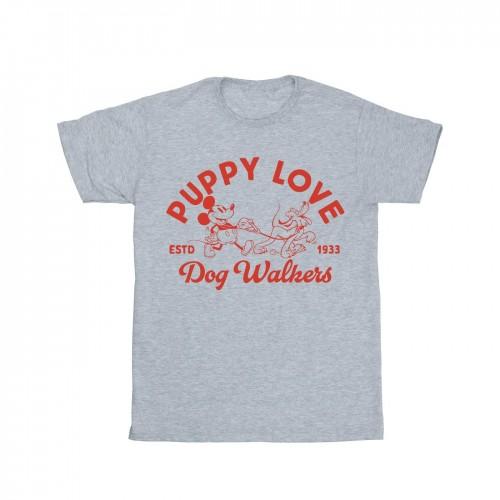 Disney Heren Mickey Mouse Puppy Love T-shirt