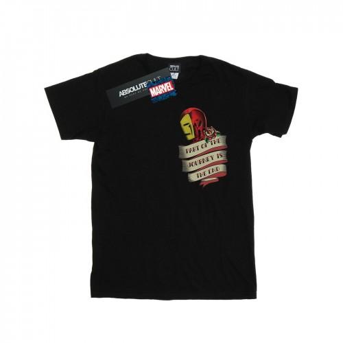 Marvel Heren Iron Man Tattoo Journey T-shirt met borstprint