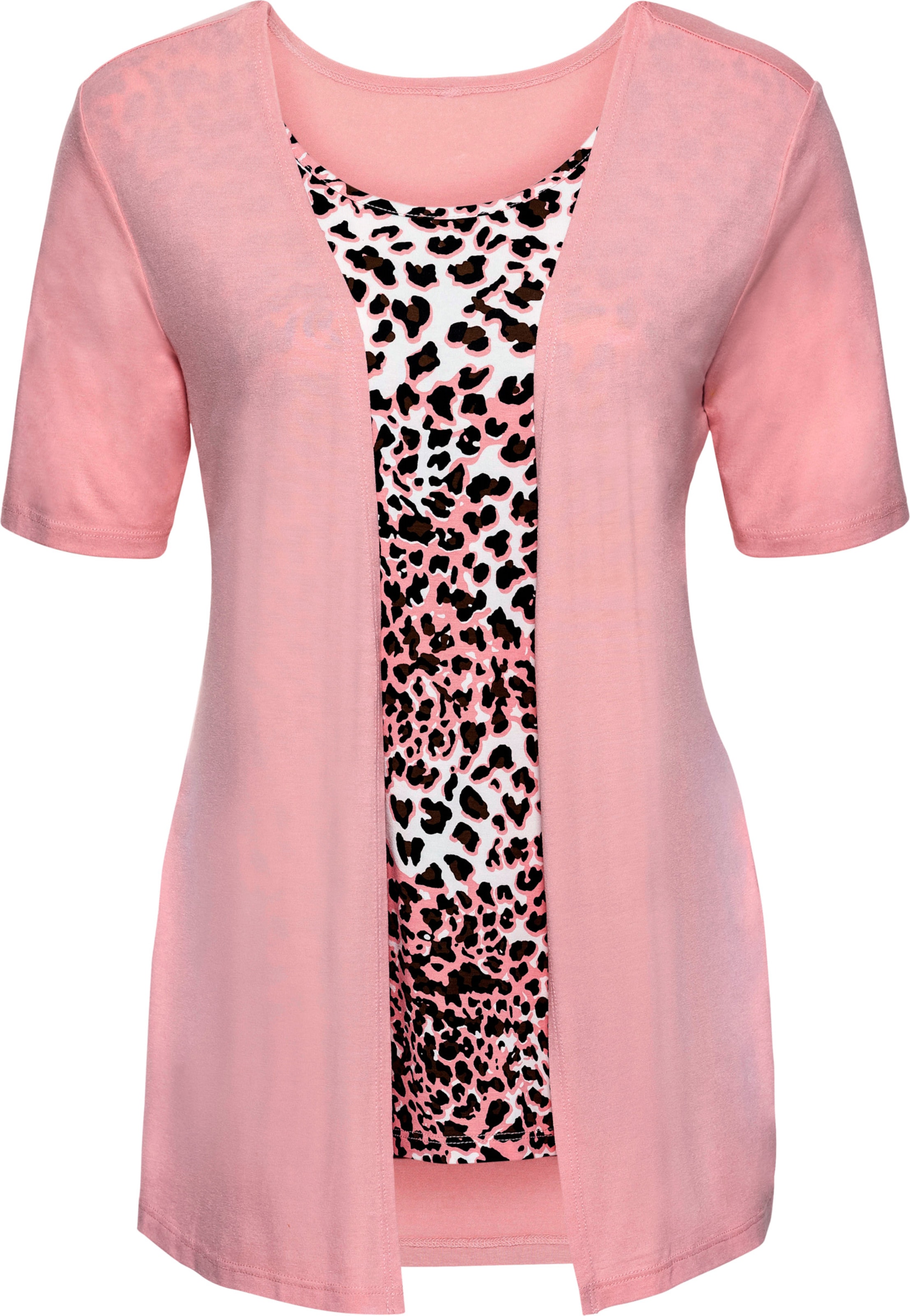 Your Look... for less! Dames 2-in-1-shirt bruin gedessineerd Maat