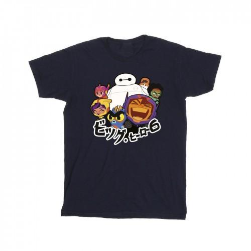 Disney Heren Big Hero 6 Baymax Group Manga T-shirt