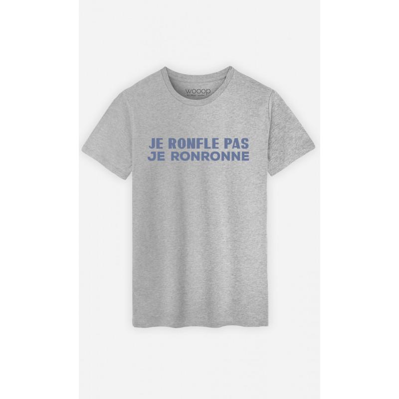 Le Roi du Tshirt T-shirt Homme - JE NE RONFLE PAS JE RONRONNE