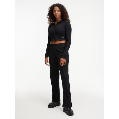 Calvin Klein Jerseybroek BADGE RIB STRAIGHT PANTS