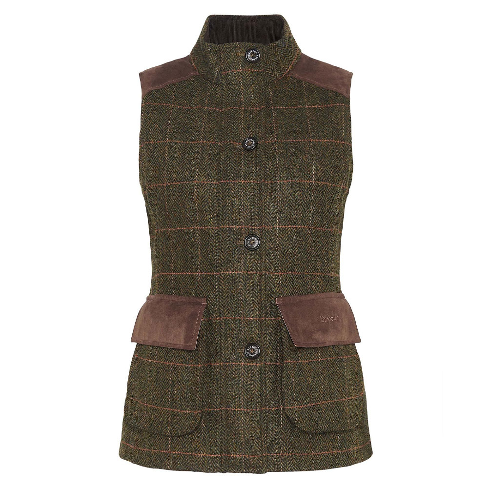 Barbour Dames Gilet Glades Wool Spiced Pumpkin