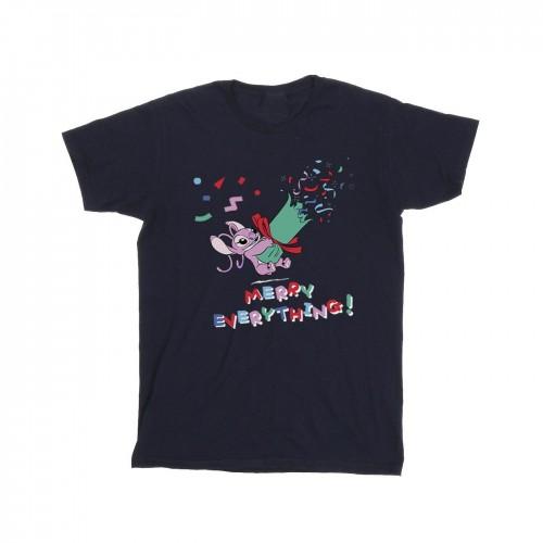 Disney Heren Lilo en Stitch Angel Merry Everything T-shirt