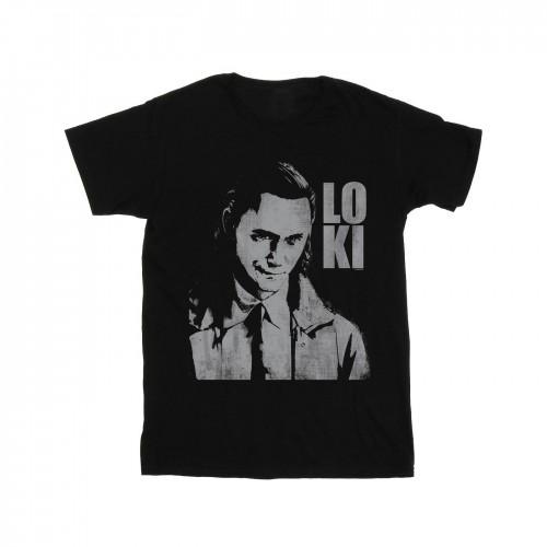 Marvel Heren Loki Head Poster T-shirt