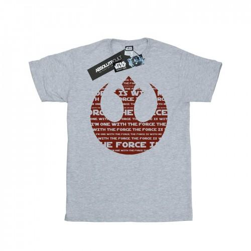 Star Wars Mens Rogue One IÂ´m One With The Force Alliance Emblem Red T-Shirt