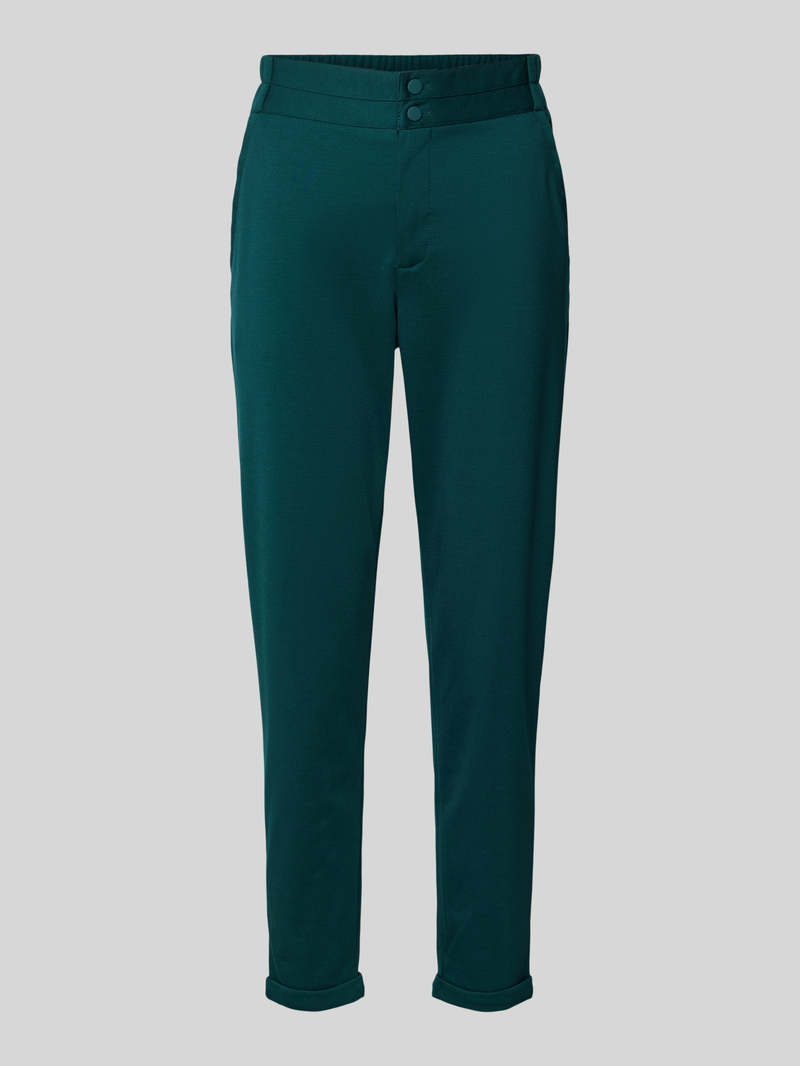 FREE/QUENT Slim fit stoffen broek met vaste omslag aan de pijpen, model 'NANNI'