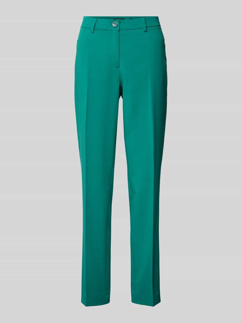 MORE & MORE Slim fit stoffen broek met persplooien