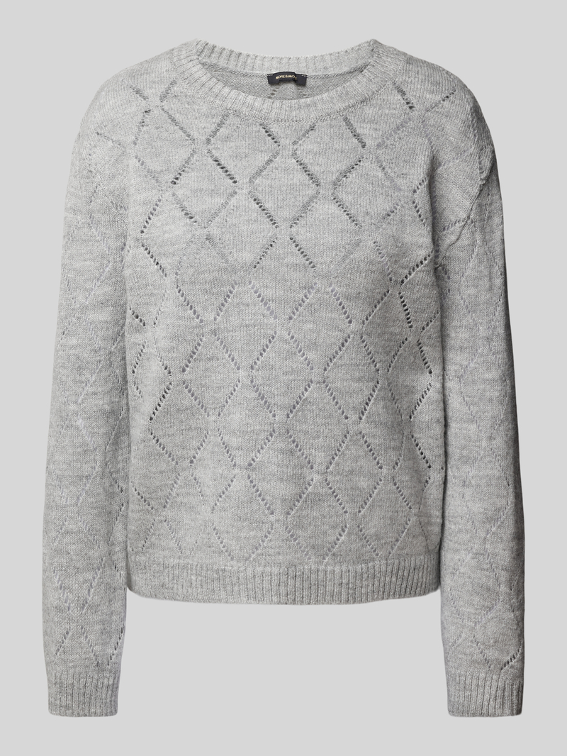 MORE & MORE Gebreide pullover met ajourpatroon