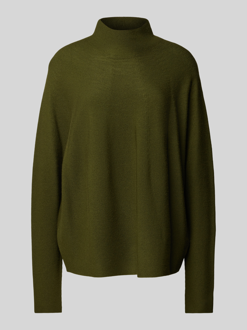 Drykorn Gebreide pullover van scheerwol met opstaande kraag, model 'LYZA'