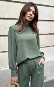 The Musthaves Mila Blouse Long Sleeve Army