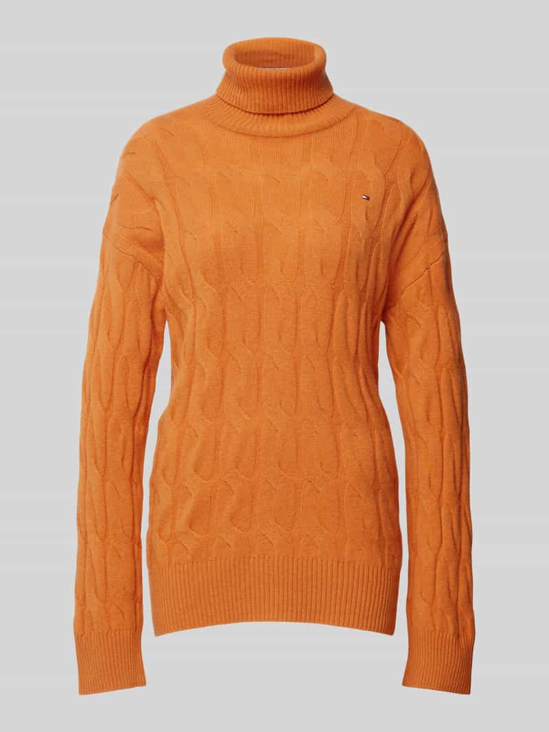 Tommy Hilfiger Linnen pullover met kabelpatroon model 'SOFT WOOL'