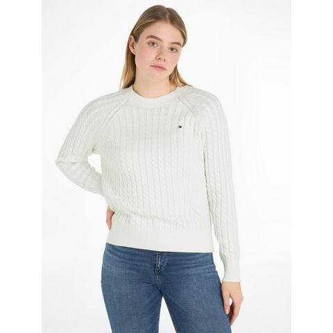 Tommy Hilfiger Trui met ronde hals CO CABLE C-NK SWEATER