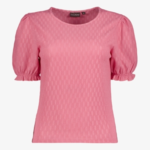 TwoDay dames T-shirt roze met ruches