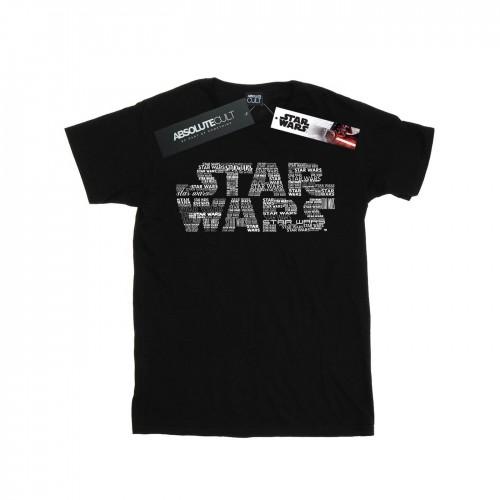 Star Wars Mens Repeat Text Logo T-Shirt