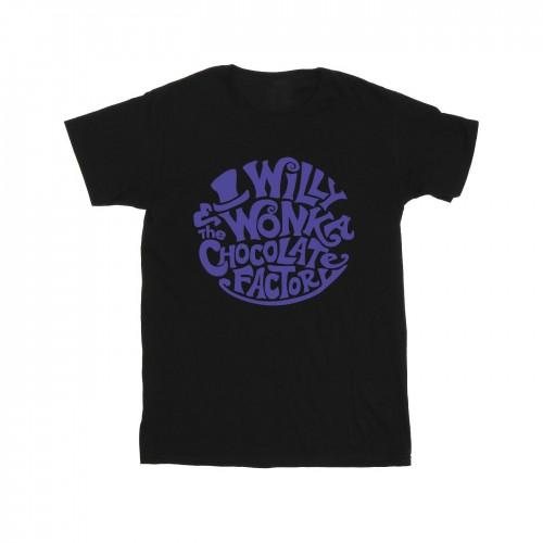 Pertemba FR - Apparel Willy Wonka & The Chocolate Factory T-shirt met getypt logo voor heren