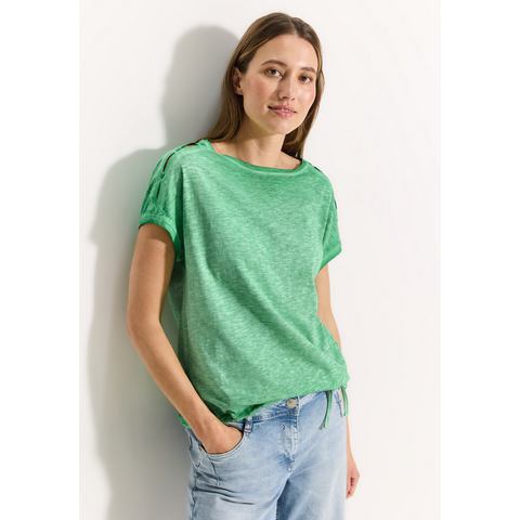 Cecil T-shirt met knoopdetail