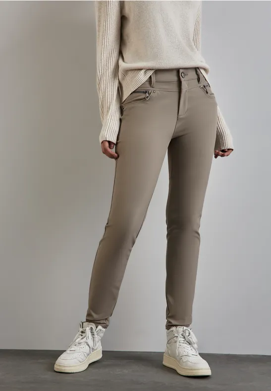 Street One Broek met ritsdetails