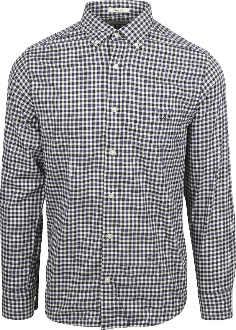 Gant Overhemd Twill Gingham Navy