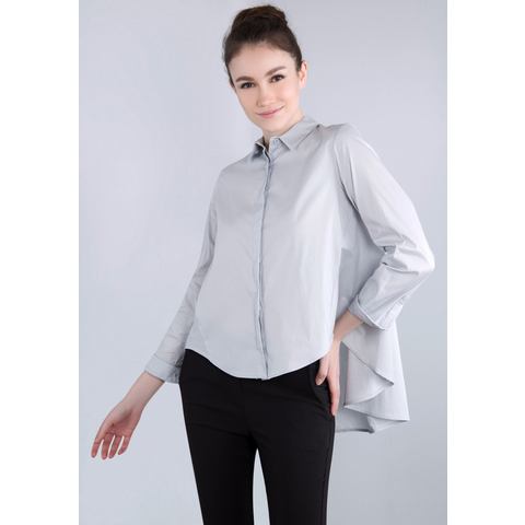 IMPERIAL Klassieke blouse IMP-C ED4BBE klokkend model met boogzoom