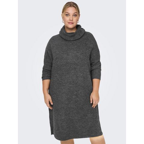 ONLY CARMAKOMA Gebreide jurk CARJANA L/S COWLNCK DRESS WOOL KNT