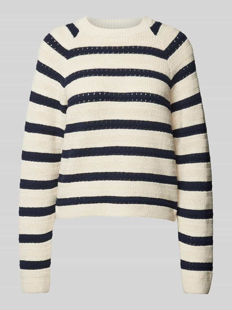 Jake*s Collection Gebreide pullover met ronde hals