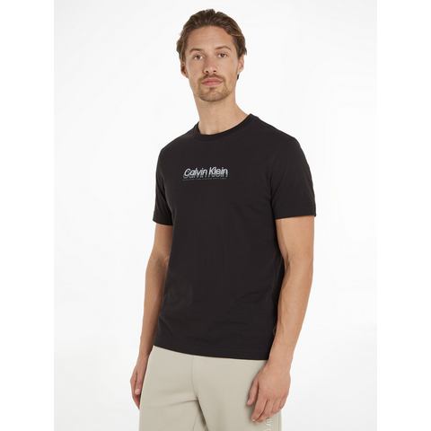 Calvin Klein T-shirt FLOCK LOGO T-SHIRT met een logo-opschrift