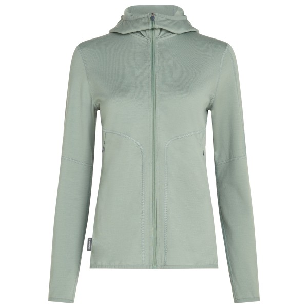 Icebreaker  Women's 560 RealFleece Elemental II L/S Zip Hoodie - Merinohoodie, grijs