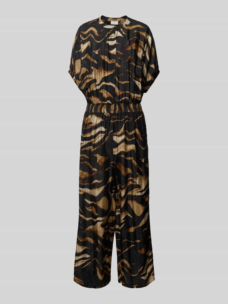 Kaffe Jumpsuit van viscose met knoopsluiting, model 'Pollie'