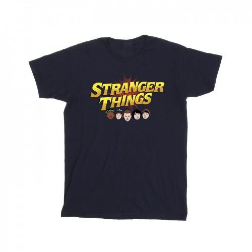 Pertemba FR - Apparel Netflix Heren Stranger Things Comic Heads T-shirt