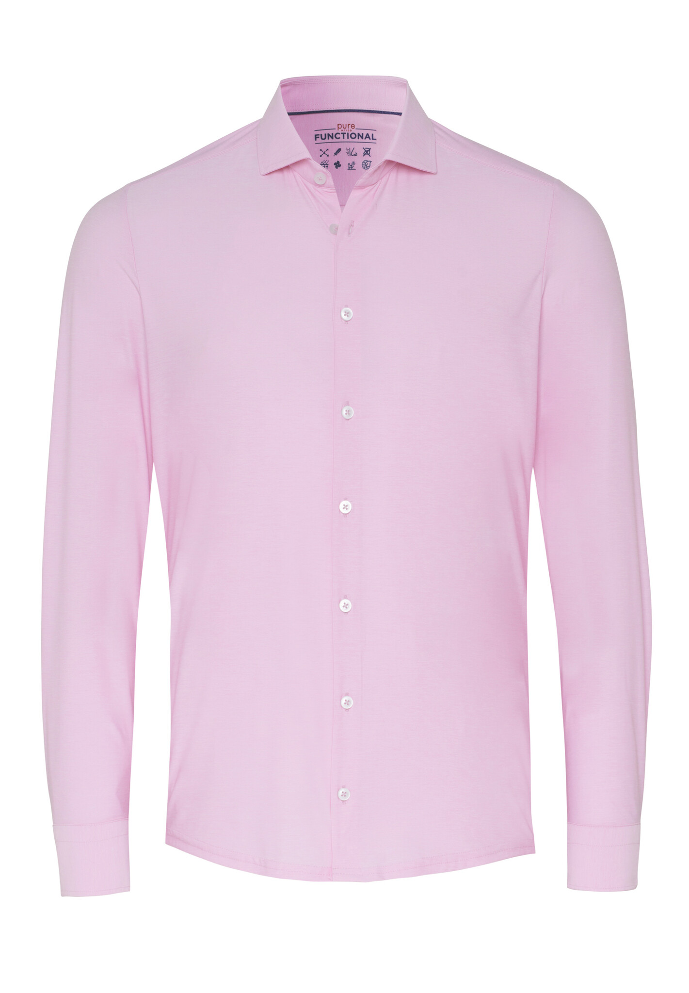 Pure Shirts Overhemd Functional Rose Plain 