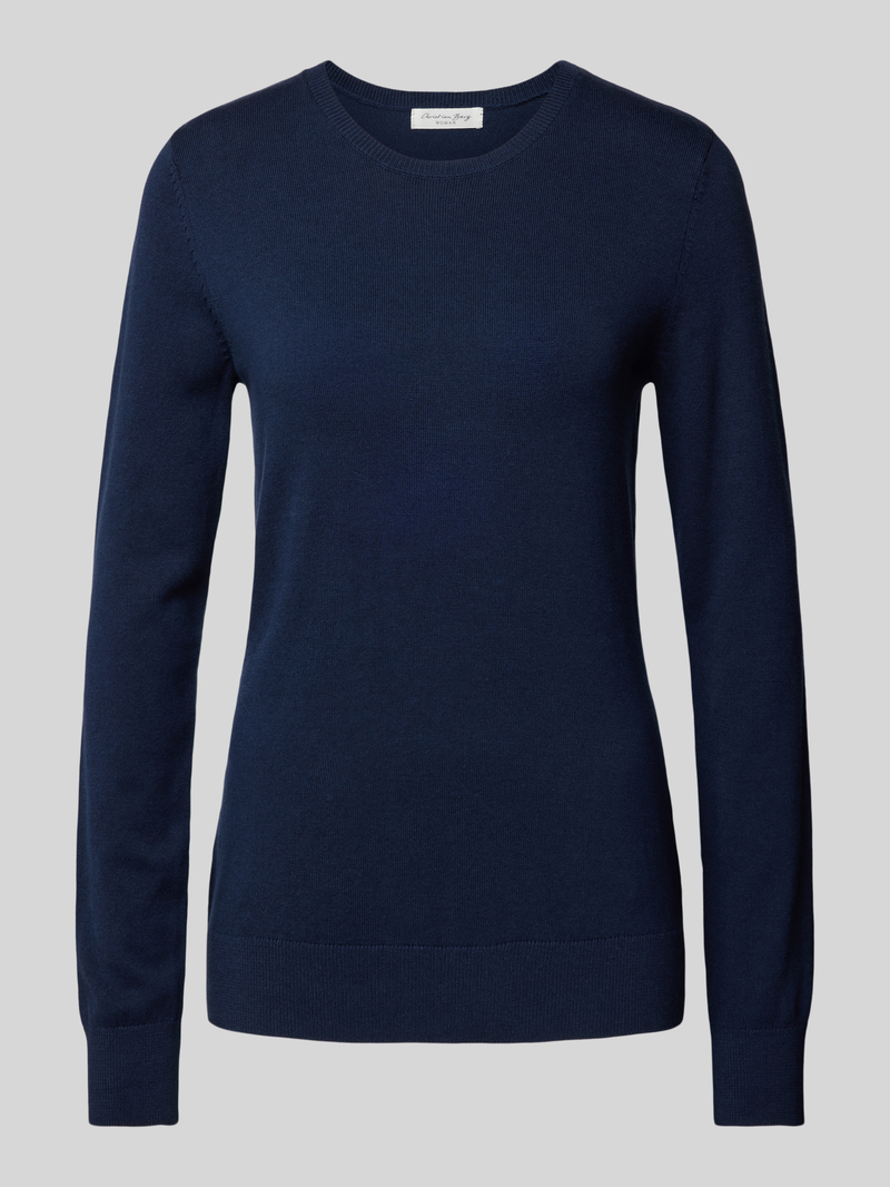 Christian Berg Woman Regular fit gebreide pullover met ribboorden