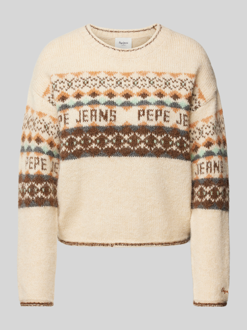 Pepe Jeans Gebreide pullover met ribboorden