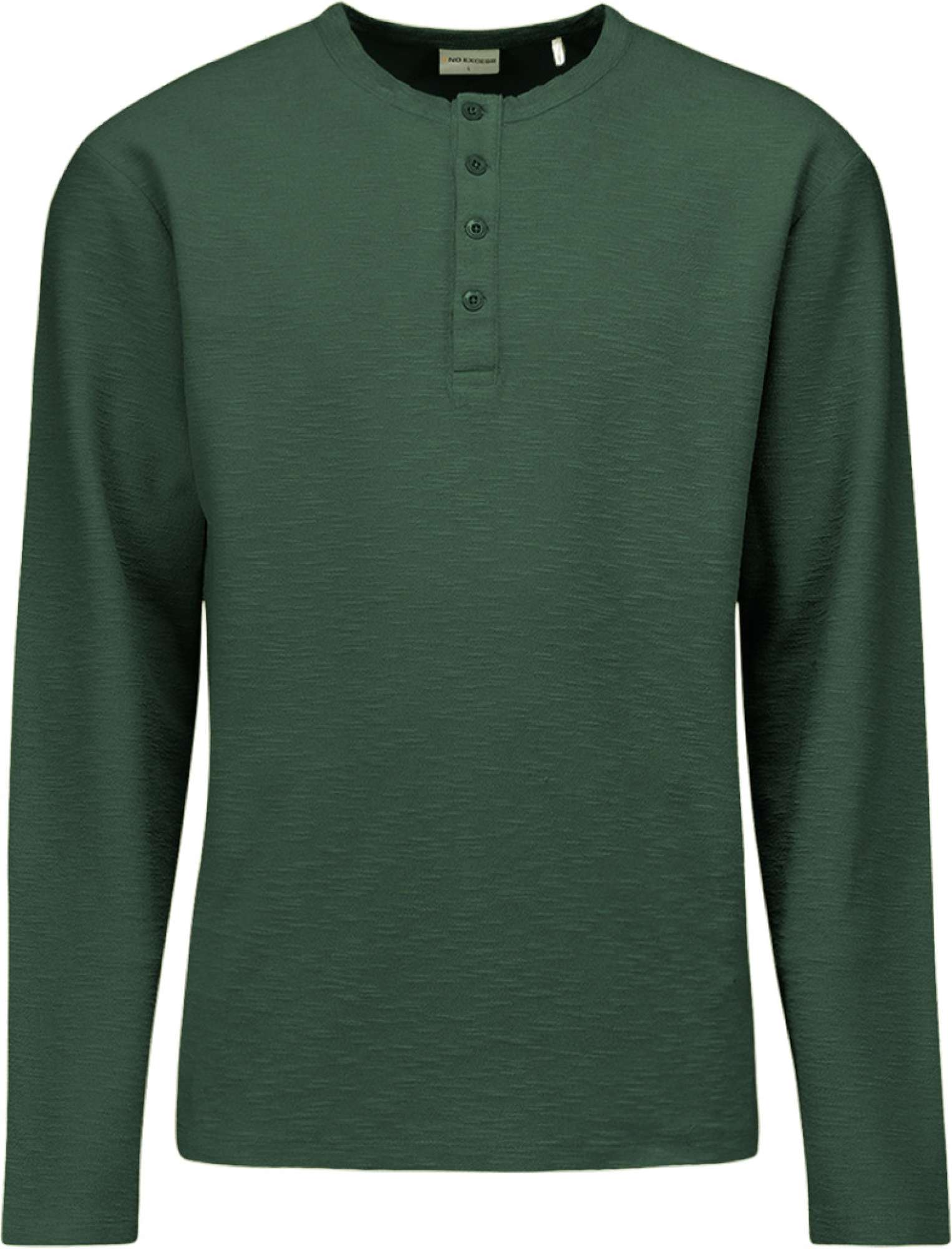 No Excess T-shirt long sleeve granddad slub m dark green