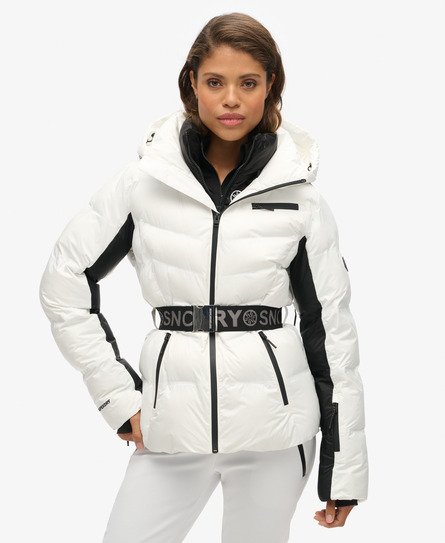 Superdry Sport Luxe Ski-pufferjas Wit