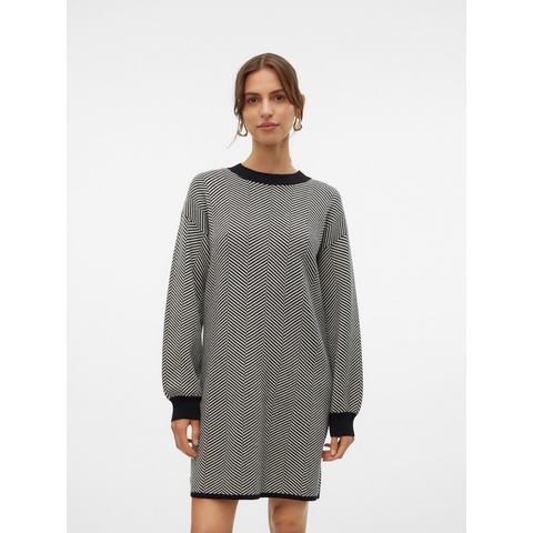 Vero Moda Gebreide jurk VMBLUSH HERRINGBONE LS O-NECK DRESS LCS