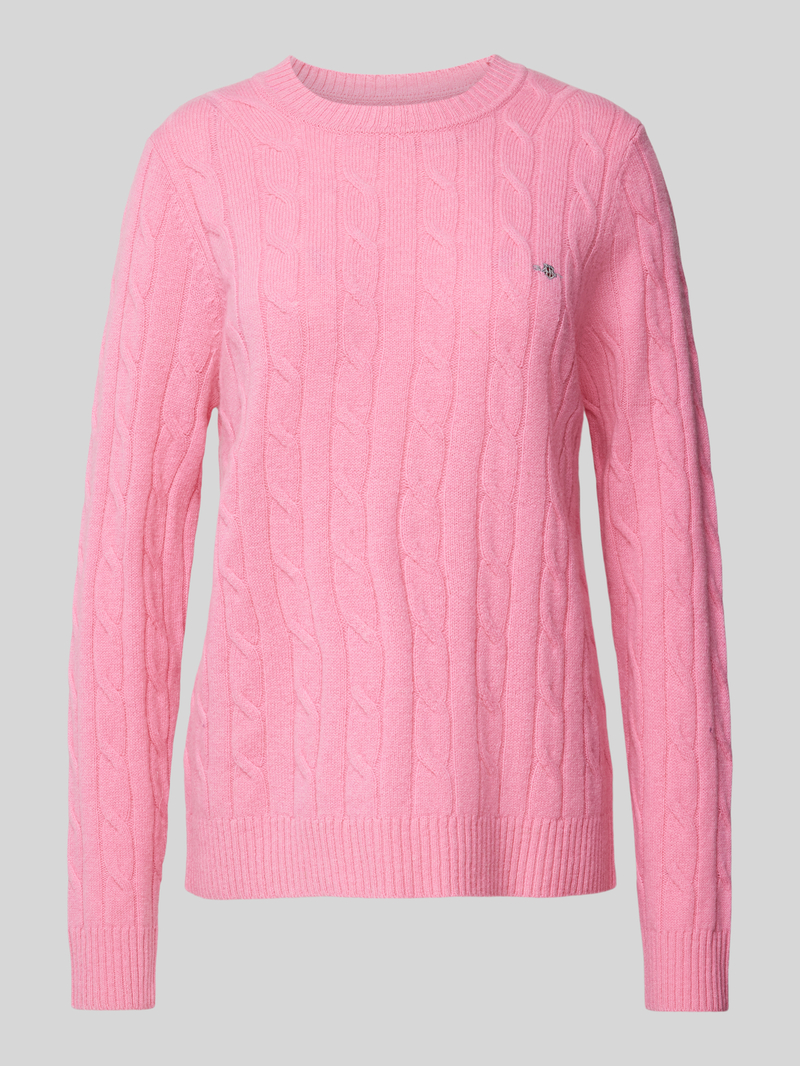 Gant Gebreide pullover met kabelpatroon